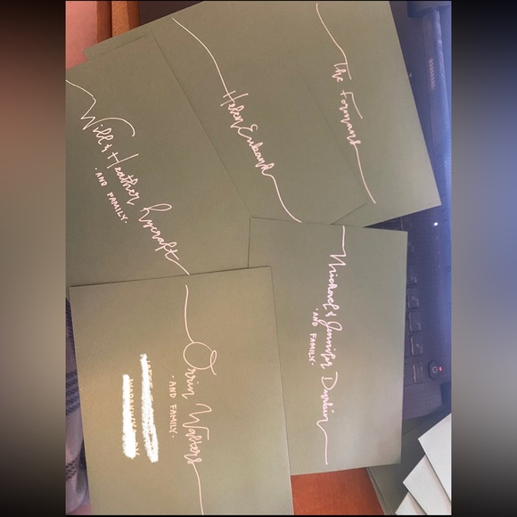 Custom Wedding Menu AND/OR Hand Calligraphy Wedding Invitations - Picture 2 of 5